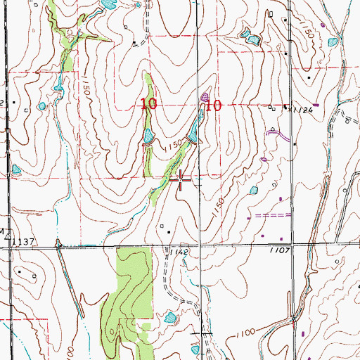 Topographic Map of Flying A Ranch Airport (historical), OK