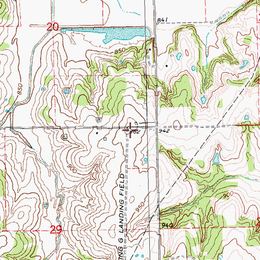 Topographic Map of Biggs Skypatch Airport, OK