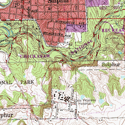 Topographic Map of Mount Airy, OK