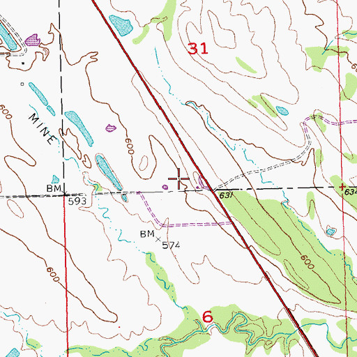 Topographic Map of KEOR-AM (Atoka), OK
