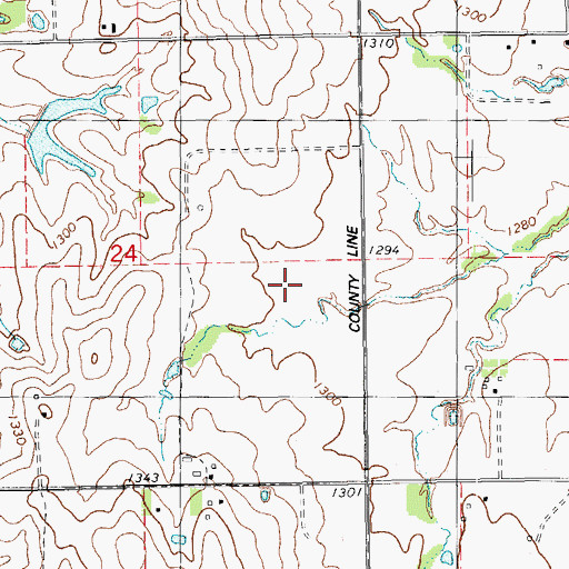 Topographic Map of KQCV-AM (Oklahoma City), OK