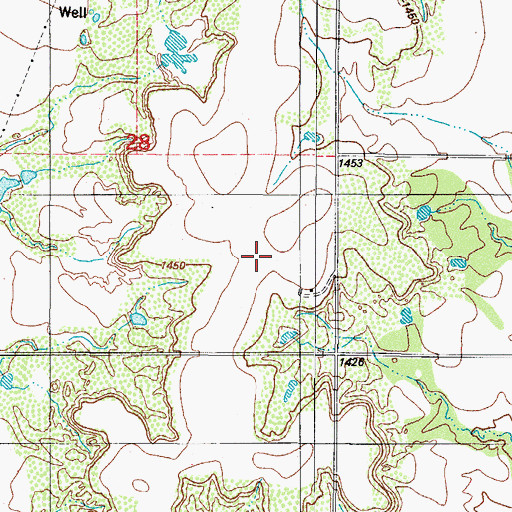 Topographic Map of KRKZ-FM (Altus), OK