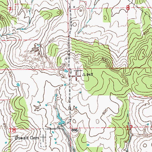 Topographic Map of KICM-FM (Healdton), OK