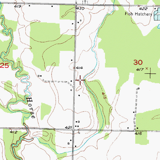 Topographic Map of KITX-FM (Hugo), OK