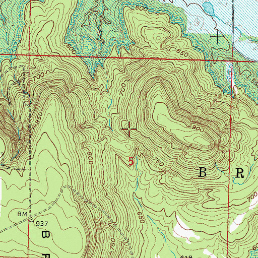 Topographic Map of KWSQ-FM (Muskogee), OK