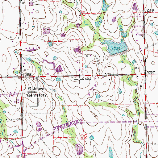 Topographic Map of KFNC-FM (Sulphur), OK