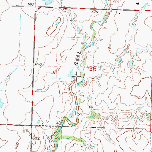 Topographic Map of KDOR-TV (Bartlesville), OK