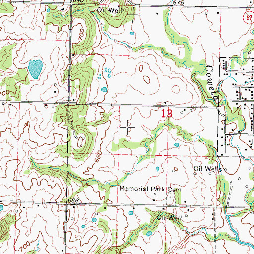 Topographic Map of Township of Coweta, OK