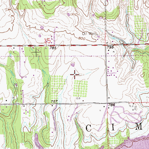 Topographic Map of Rabornville, OK