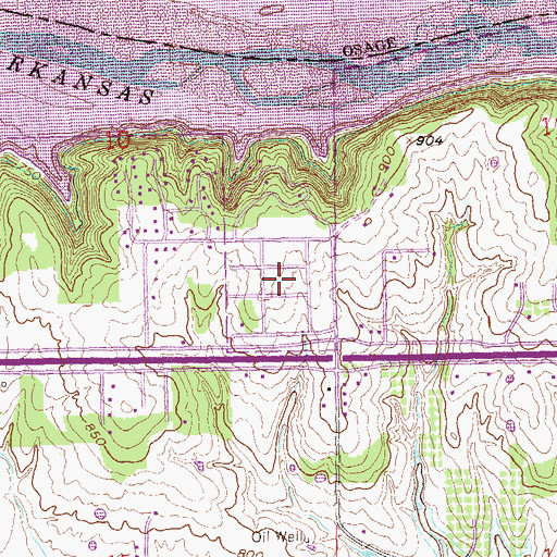 Topographic Map of Westport, OK