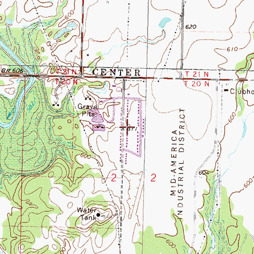 Topographic Map of Sportsmen Acres, OK