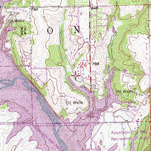 Topographic Map of Calida, OK