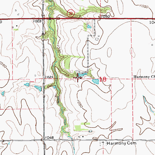 Topographic Map of Cedar Valley, OK
