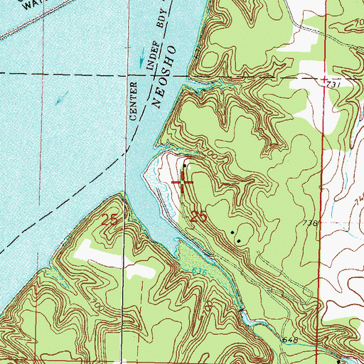Topographic Map of Hoot Owl, OK