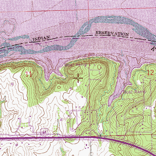 Topographic Map of Leander, OK