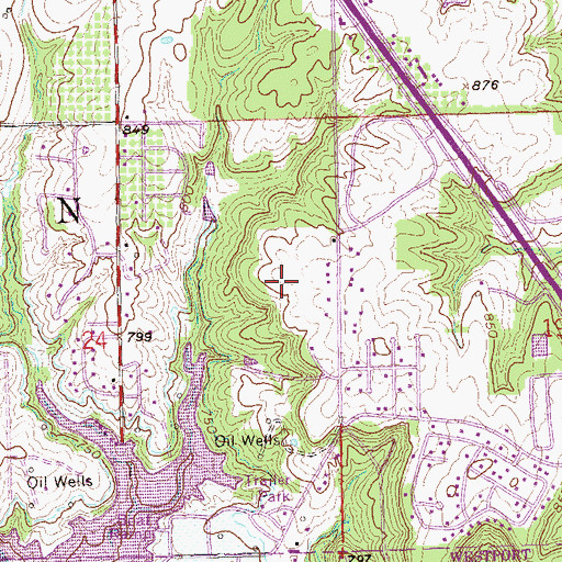 Topographic Map of Peterman Ridge, OK