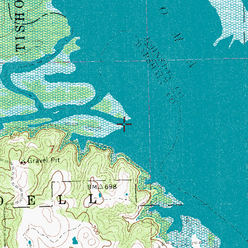 Topographic Map of Rock Creek, OK