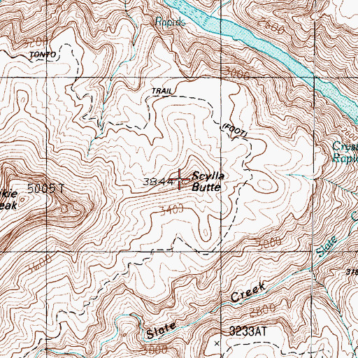 Topographic Map of Scylla Butte, AZ