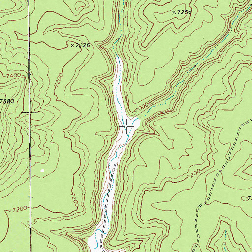 Topographic Map of Second Aspen Canyon, AZ