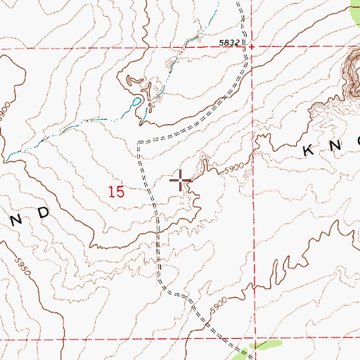 Topographic Map of Second Knolls, AZ