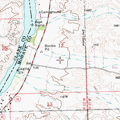 Topographic Map of Secret Pass Canyon, AZ