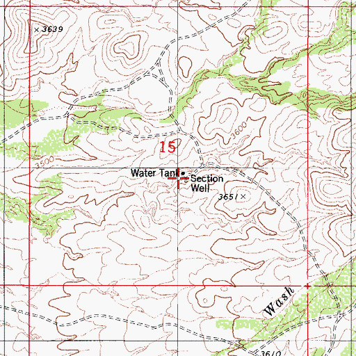 Topographic Map of Section Well, AZ