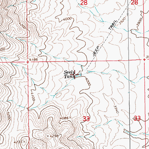 Topographic Map of Seely Tank, AZ
