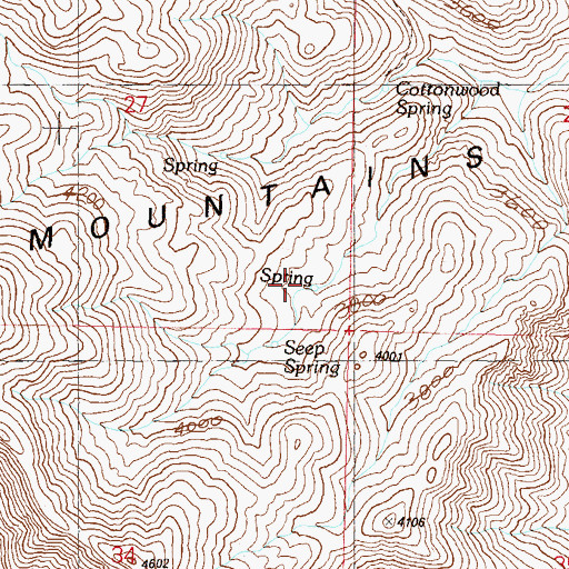 Topographic Map of Seep Spring, AZ