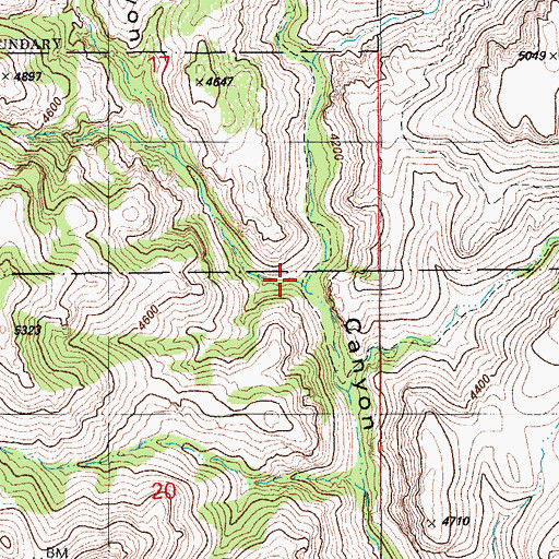 Topographic Map of Bear Canyon, AZ