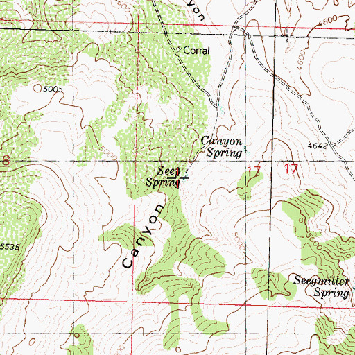 Topographic Map of Seep Spring, AZ