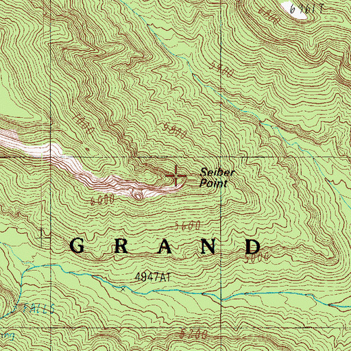 Topographic Map of Seiber Point, AZ