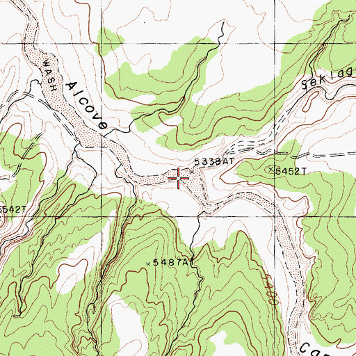 Topographic Map of Tseligaideeza Canyon, AZ