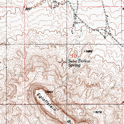 Topographic Map of Seba Dalkai Spring, AZ