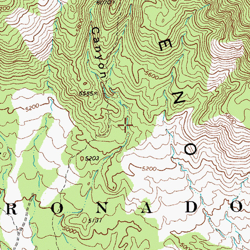 Topographic Map of Bear Canyon, AZ