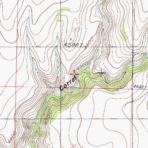 Topographic Map of Seligman Canyon, AZ