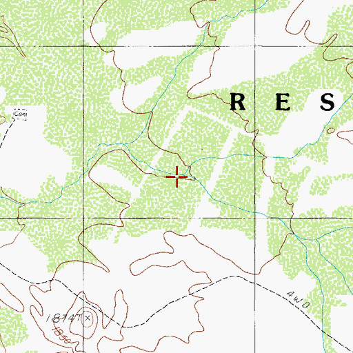 Topographic Map of Sells Wash, AZ