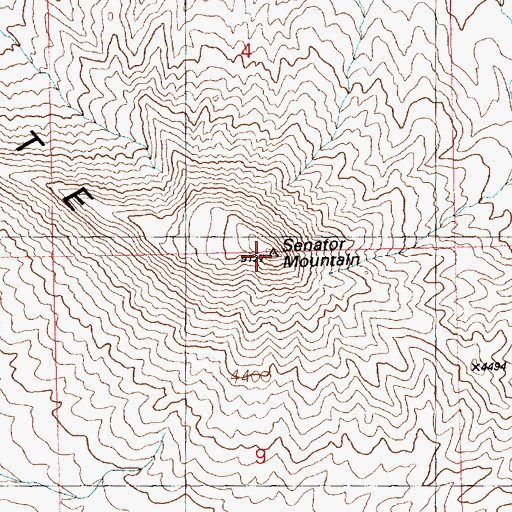 Topographic Map of Senator Mountain, AZ