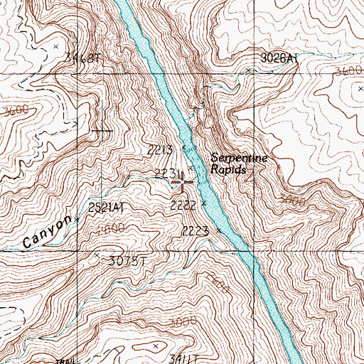 Topographic Map of Serpentine Canyon, AZ