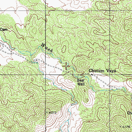 Topographic Map of Bear Canyon, AZ