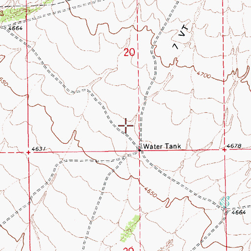 Topographic Map of Seven VT Draw, AZ