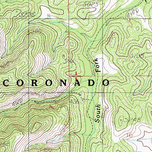 Topographic Map of Bear Canyon, AZ