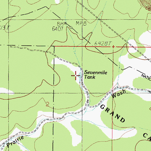 Topographic Map of Sevenmile Tank, AZ