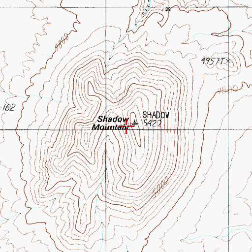 Topographic Map of Black Knob, AZ