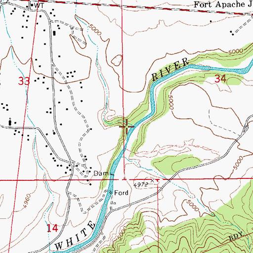 Topographic Map of Bear Canyon, AZ