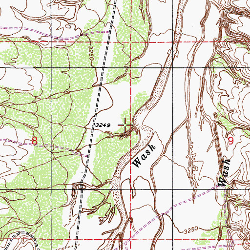 Topographic Map of Shaffer Wash, AZ