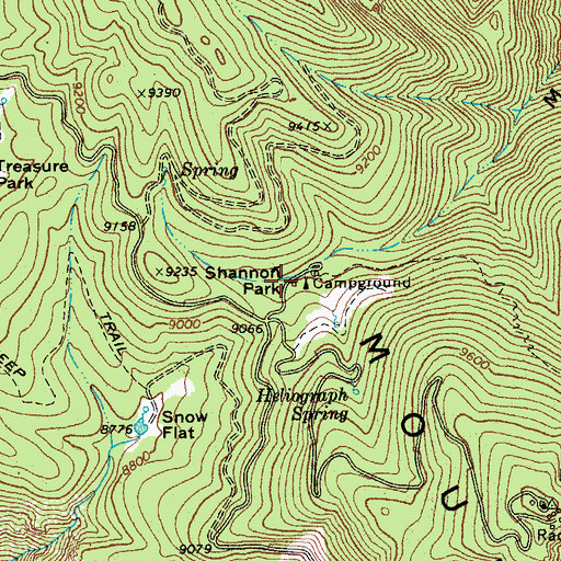 Topographic Map of Shannon Park, AZ