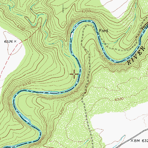 Topographic Map of Sharp Creek, AZ