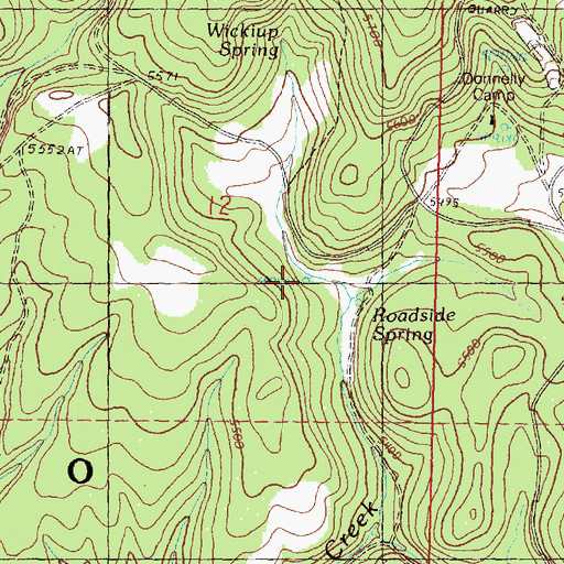 Topographic Map of Riverside Spring, OR
