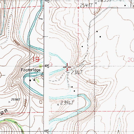 Topographic Map of Guyer Gulch, OR
