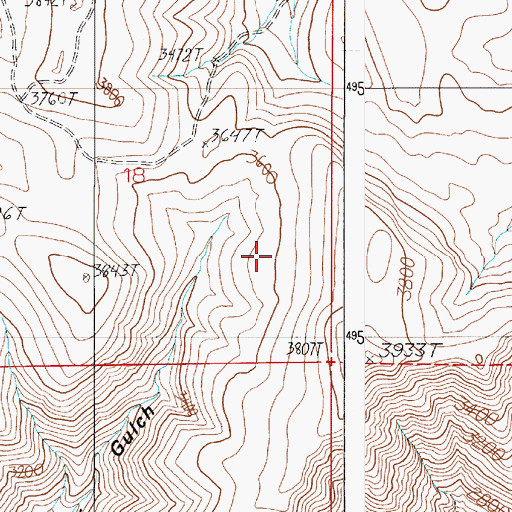 Topographic Map of Gulch Reservoir, OR